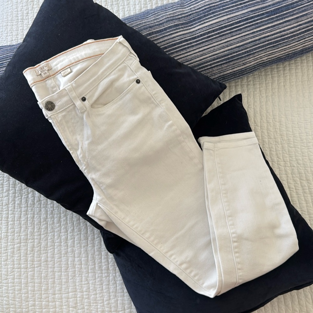 J Crew, White Denim Stretch Jeans, size 29